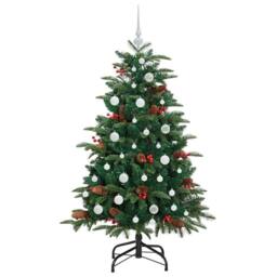 Berkfield Home Artificial Christmas Tree with 150 LEDs with Stand Green 150 cm - thumbnail 4