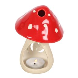Something Different Ceramic Mushroom Tea Light Holder in Red - thumbnail 3