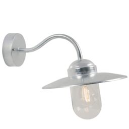 Nordlux Luxe Outdoor Wall Light Silver Galv Steel Garden E27 IP54 Mains