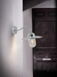 Nordlux Industrial Outdoor Wall Light Silver Galvanized steel E27 Coastal/Marine Safe - Mains Powered, IP54 - thumbnail 2
