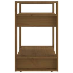Berkfield Home Beautiful Book Cabinet/Room Divider Honey Brown 60x35x57 cm Solid Wood - Size: 60 x 35 x 57 cm - thumbnail 4