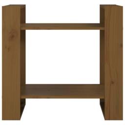 Berkfield Home Beautiful Book Cabinet/Room Divider Honey Brown 60x35x57 cm Solid Wood - Size: 60 x 35 x 57 cm - thumbnail 1