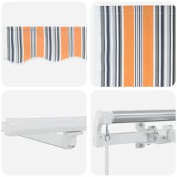 Berkfield Home Manual Retractable Awning with LED Multicolour Stripe 600x300 cm - thumbnail 9