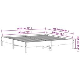 Berkfield Home Beautiful Bed Frame without Mattress White 180x200 cm Super King - thumbnail 9