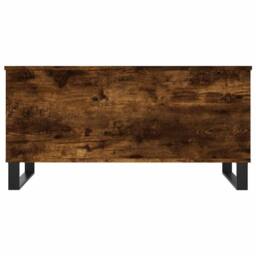 Berkfield Home Modern Coffee Table Smoked Oak 90x44.5x45 cm Engineered Wood in Brown - thumbnail 6