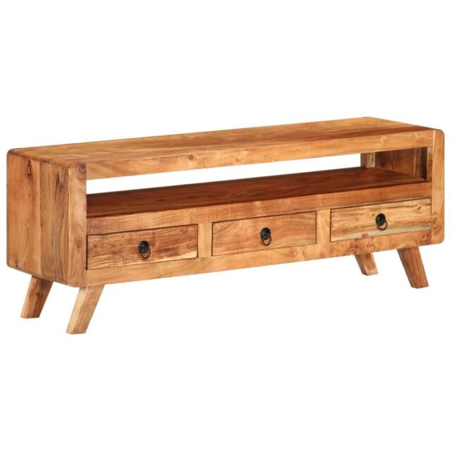 Berkfield Home TV Cabinet 110x30x40 cm Solid Acacia Wood in Brown - Size: 110 x 30 x 40 cm - image 1