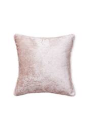 BHS Crushed Velvet Cushion in Pink - Size: 45 cm x 45 cm - thumbnail 2