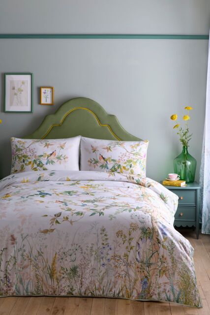 Appletree 'Arianna' 100% Cotton Country Garden Print Duvet Cover Set in Natural - Size: Super King - image 1