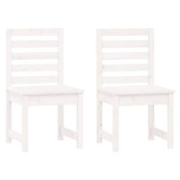 Berkfield Home Beautiful 3 Piece Garden Bistro Set White Solid Wood Pine - thumbnail 6