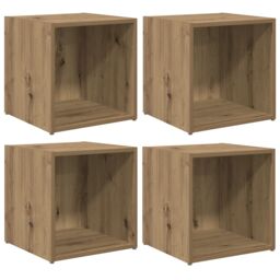 Berkfield Home TV Cabinets 4 pcs Artisan Oak 37x35x37 cm Engineered Wood in Brown - Size: 37 x 35 x 37 cm - thumbnail 2