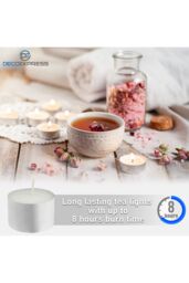 Deco Express Unscented White Colour Tealight Candle 8 Hours Pack of 50 - thumbnail 2