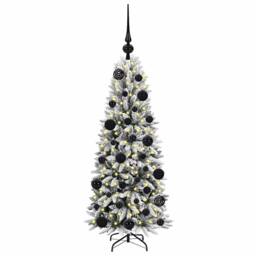 Berkfield Home Artificial Christmas Tree with 150 LEDs White 53 x 53 x 120 cm - thumbnail 3