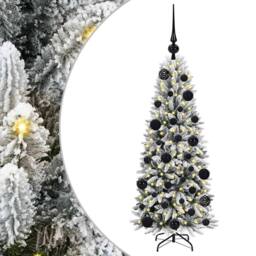 Berkfield Home Artificial Christmas Tree with 150 LEDs White 53 x 53 x 120 cm - thumbnail 2