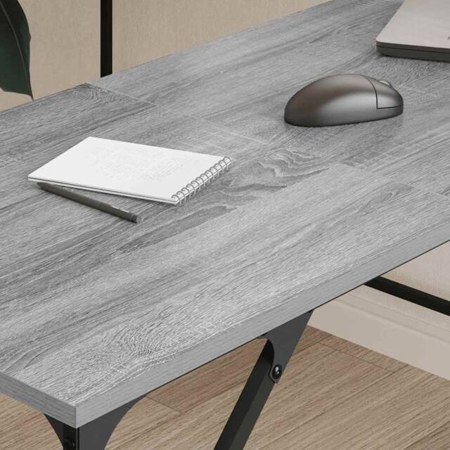 Berkfield Home Decorative Desk Grey Sonoma 149x149x75 cm Engineered Wood - Size: 149 x 149 x 75 cm - image 1