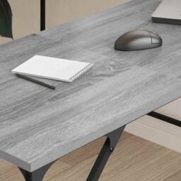 Berkfield Home Decorative Desk Grey Sonoma 149x149x75 cm Engineered Wood - Size: 149 x 149 x 75 cm - thumbnail 1