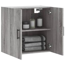 Berkfield Home Wall Cabinet Grey Sonoma 60x31x60 cm Engineered Wood - Size: 60 x 31 x 60 cm - thumbnail 4