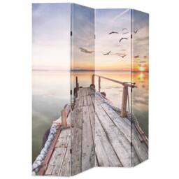 Berkfield Home Folding Room Divider 160x170 cm Lake - thumbnail 1