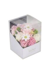 Living and Home Rose Scent Soap Flower Gift Box Tabletop Decor in Pink - thumbnail 2