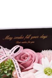 Living and Home Rose Scent Soap Flower Gift Box Tabletop Decor in Pink - thumbnail 5
