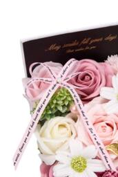 Living and Home Rose Scent Soap Flower Gift Box Tabletop Decor in Pink - thumbnail 4