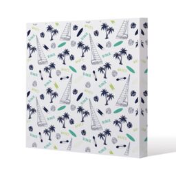 Benjamin Tate Design Waves Rider (Canvas Print) / 46 x 46 x 4cm in Natural - Size: 46 x 46 x 4 cm - thumbnail 1