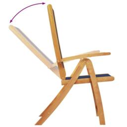Berkfield Home Beautiful Folding Garden Chairs 2 pcs Solid Wood Acacia & Textilene in Brown - thumbnail 7