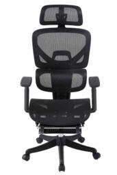 Living and Home Height Adjustable Swivel Office Chair with Casters in Black - thumbnail 3