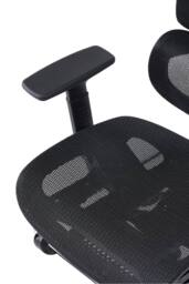 Living and Home Height Adjustable Swivel Office Chair with Casters in Black - thumbnail 9