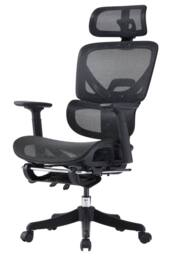 Living and Home Height Adjustable Swivel Office Chair with Casters in Black - thumbnail 4