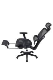 Living and Home Height Adjustable Swivel Office Chair with Casters in Black - thumbnail 6