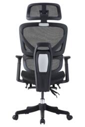 Living and Home Height Adjustable Swivel Office Chair with Casters in Black - thumbnail 7
