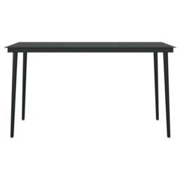 Berkfield Home Elegant 7 Piece Garden Dining Set Black - thumbnail 6