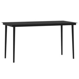 Berkfield Home Elegant 7 Piece Garden Dining Set Black - thumbnail 5