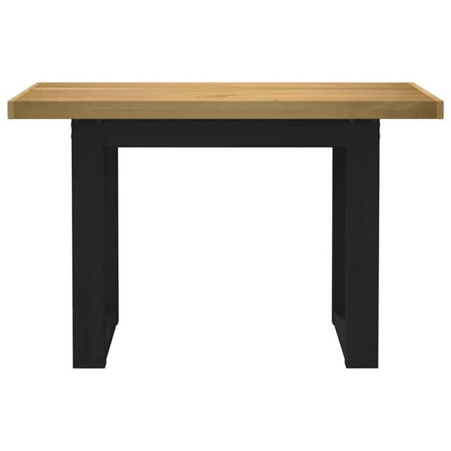 Berkfield Home Decorative Desk NOAIN U-Shaped Legs 120x50x75 cm Solid Wood Pine in Brown - Size: 120 x 50 x 75 cm - image 1