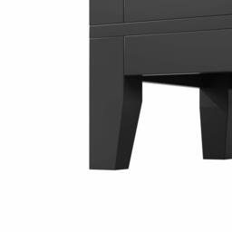 BTM French Style Arched Display Cabinet, 3 Drawers, Black - thumbnail 7