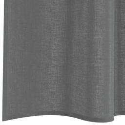 Berkfield Home Voile Curtains with Rod Pockets 2 pcs Dark Grey - thumbnail 6