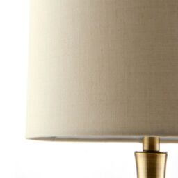 Loops 2 PACK - Touch Dimmer Table Lamp Brass & Taupe Shade Metal Bedside Reading Light in Metallics - thumbnail 4