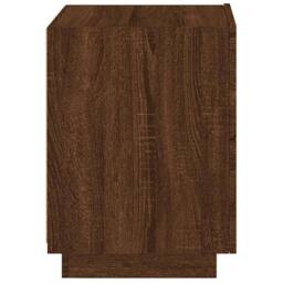 Berkfield Home Decorative Bedside Cabinets with LED Lights 2 pcs Brown Oak Engin - thumbnail 9