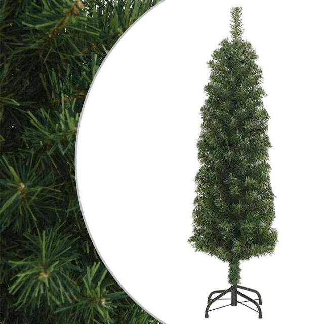 Berkfield Home Slim Artificial Christmas Tree with Stand Green 120 cm PVC - image 1