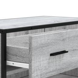 Berkfield Home Shoe Cabinet Grey Sonoma 75x38x97.5 cm Engineered Wood & Metal - thumbnail 8