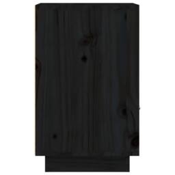 Berkfield Home Bedside Cabinet Black 40x34x55 cm Solid Wood Pine - Size: 40 x 34 x 55 cm - thumbnail 7