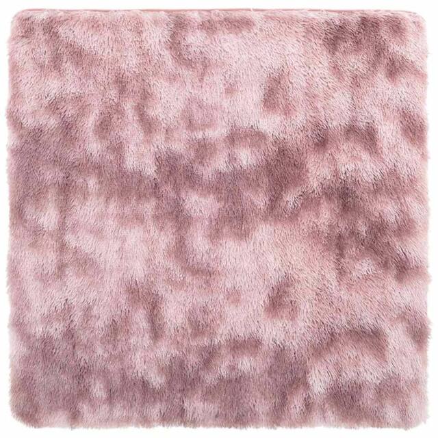 Berkfield Home Shaggy Rug High Pile NAVARRA Dusty Pink 120x120 cm Polyester - Size: Medium - image 1