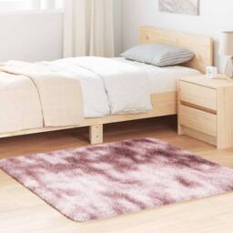 Berkfield Home Shaggy Rug High Pile NAVARRA Dusty Pink 120x120 cm Polyester - Size: Medium - thumbnail 2