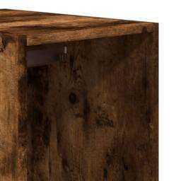 Berkfield Home Wardrobe Smoked Oak 30x50x200 cm Engineered Wood in Brown - Size: 30 x 50 x 200 cm - thumbnail 8