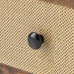 Havendro Bedside Table with 2 Rattan Drawers & Steel Legs in Brown - thumbnail 2