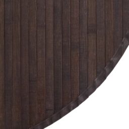 Berkfield Home Rug Round Dark Brown100 cm Bamboo in Brown - Size: Medium - thumbnail 6