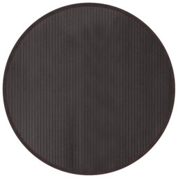 Berkfield Home Rug Round Dark Brown100 cm Bamboo in Brown - Size: Medium - thumbnail 2