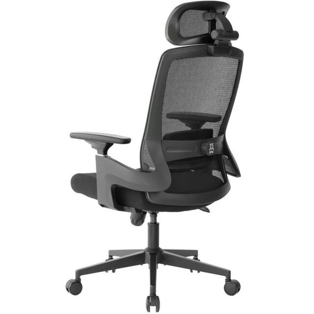 Realm of Thrones Comfortable Ergonomic Office Chair Black 3D Headrest Mesh Seat - image 1