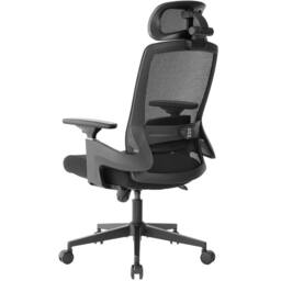 Realm of Thrones Comfortable Ergonomic Office Chair Black 3D Headrest Mesh Seat - thumbnail 1