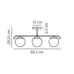 Nordlux Modern Indoor Ceiling Light Black Glass E14 Hand Blown Glass - Mains Powered, IP20 - thumbnail 4